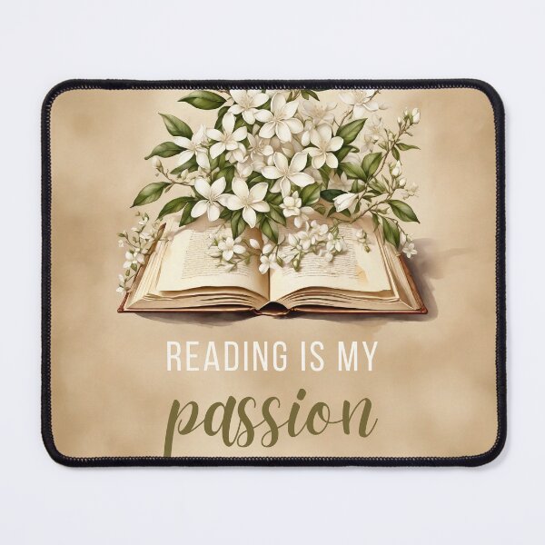 Item preview, Reading is my Passion - Jasmine flowers growing from book designed and sold by SolaoLab.