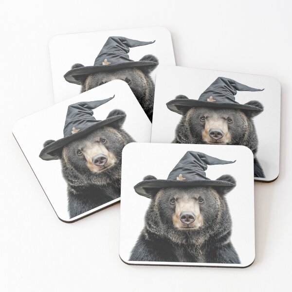 Item preview, Bear Wearing Halloween Witch Hat designed and sold by LazyOwlStore.