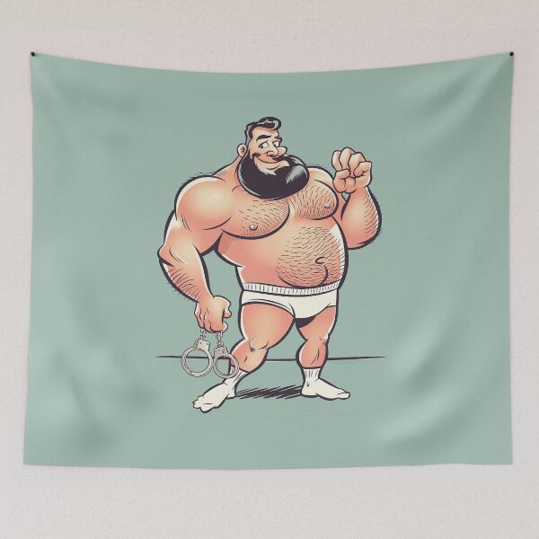 Item preview, Handcuffs Daddy | Vintage Illustration  designed and sold by Mattk270.