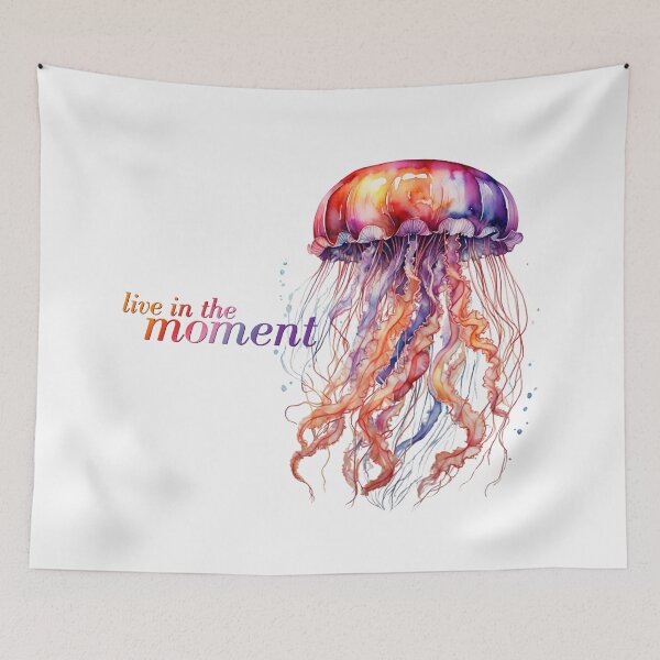 Item preview, Live in the moment - Watercolor Jellyfish designed and sold by SolaoLab.