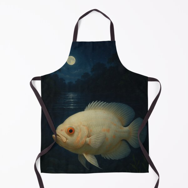 Item preview, Albino Oscar Fish at Night – South American River, designed and sold by NocturnalNook.