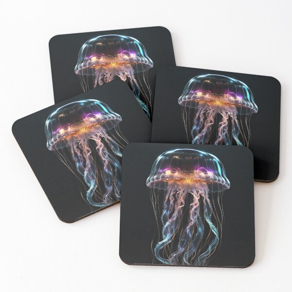 Item preview, The glow of dark waters - macro jellyfish designed and sold by SolaoLab.