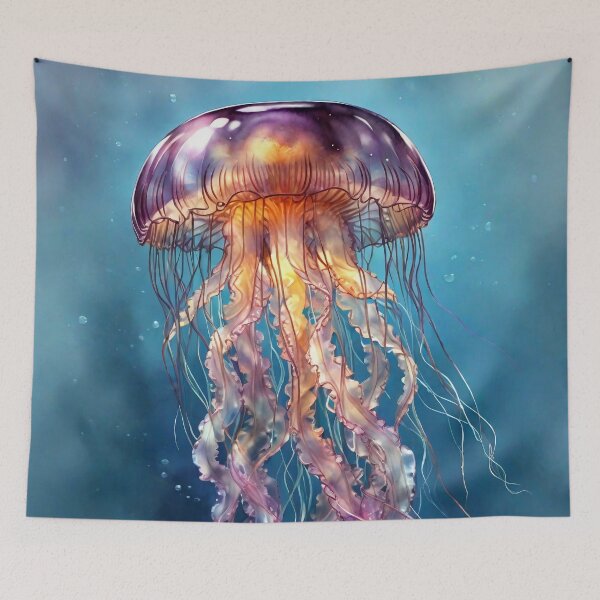 Item preview, Transparent Watercolor Jellyfish designed and sold by SolaoLab.