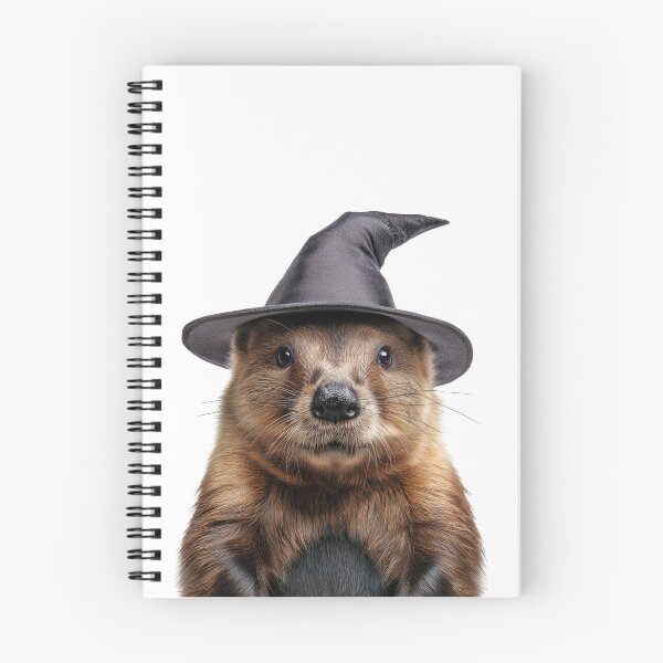 Item preview, Beaver Wearing Halloween Witch Hat designed and sold by LazyOwlStore.