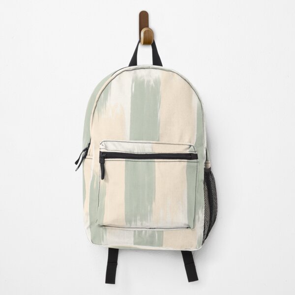 Item preview, Beige and Sage Green Abstract Vertical Brush Strokes designed and sold by JulzPink.