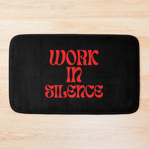 Item preview, Work In Silence – Red Bold Statement Tee designed and sold by Jomfy-Comfy.