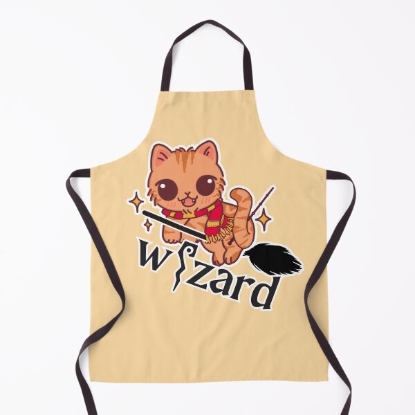 Item preview, Wizard Cat Casting a Spell on Broomstick designed and sold by BGMeYou.