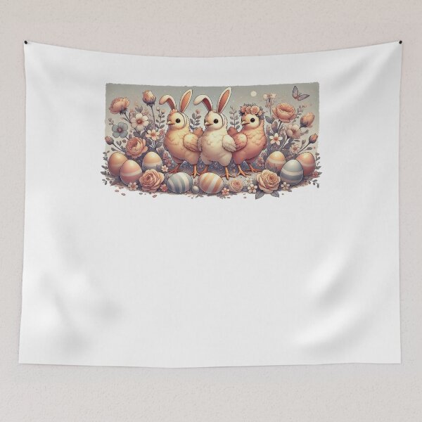 Item preview, Easter Bunny Chicken Chick Retro Cottagecore designed and sold by LuminOrb.