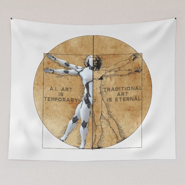 Item preview, AI art is Temporary - Traditional Art is Eternal designed and sold by Mangumba.