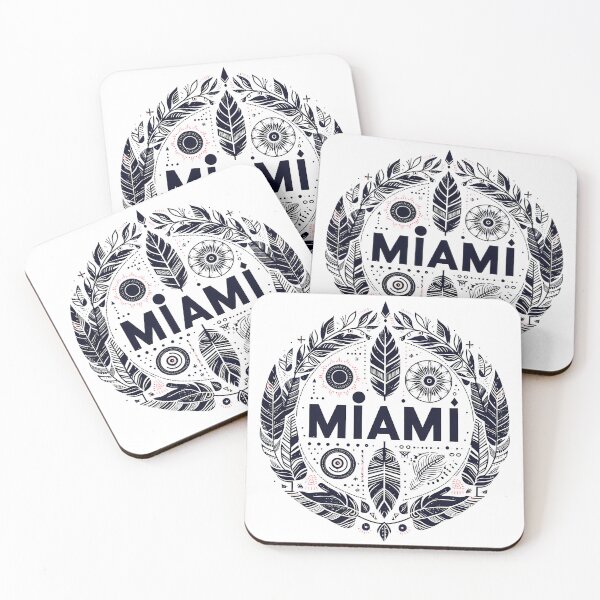 Item preview, Miami Florida Boho Vibes – Retro Beach Art for Sun Seekers designed and sold by OzzFrequency.