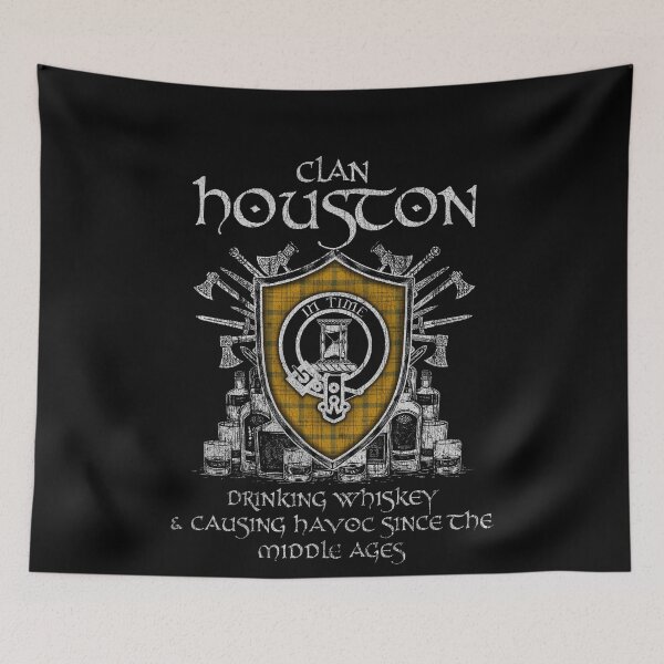 Artikelvorschau, Clan Houston 2 trinkt Whisky und verursacht Chaos Erbe Wappen Tartan Plaid entworfen und verkauft von Clan1093.