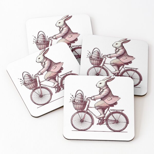 Item preview, Easter Bunny Bike Retro Style designed and sold by LuminOrb.
