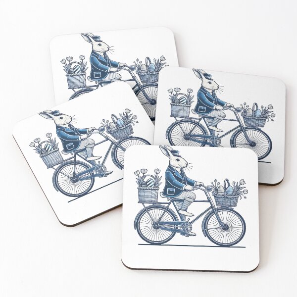 Item preview, Easter Retro Bunny With Bike Design designed and sold by LuminOrb.