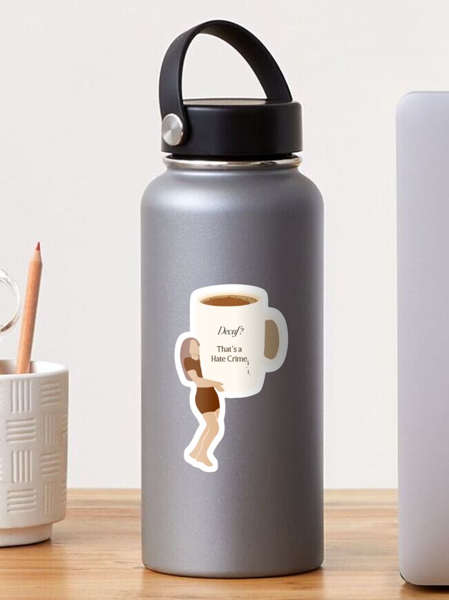 Thumbnail 1 of 3, Sticker, Dancing Iced Coffee Cup – Funny Cold Brew Lover Gift for Caffeine Addicts designed and sold by DunkinFan.