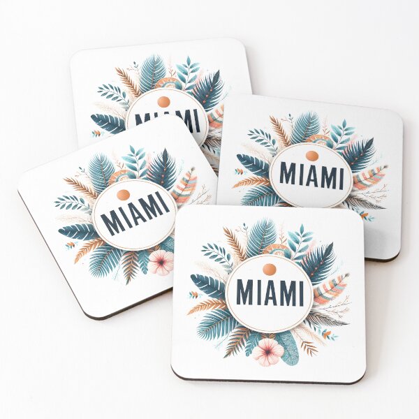 Item preview, Miami Florida Boho Vibes – Retro Beach Art for Sun Seekers designed and sold by OzzFrequency.