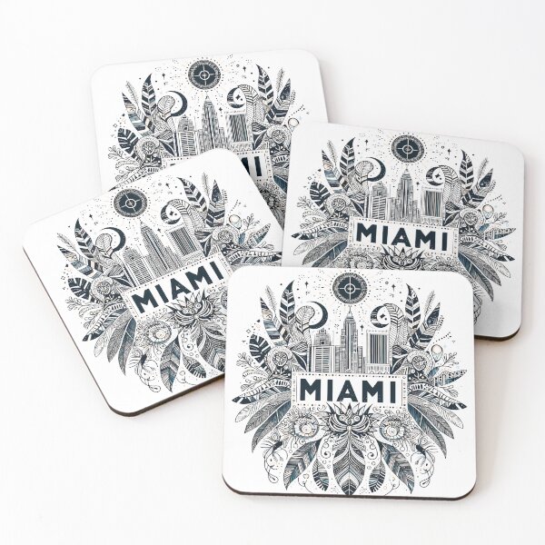 Item preview, Miami Florida Boho Vibes – Retro Beach Art for Sun Seekers designed and sold by OzzFrequency.