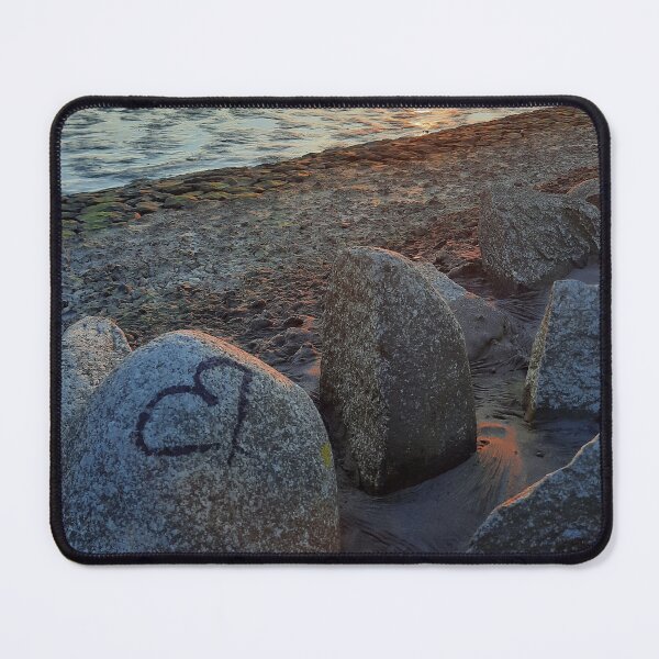 Item preview, Art by Mike Photography Photo on the North Sea beach with romantic sunset, Theme III designed and sold by allartbymike.