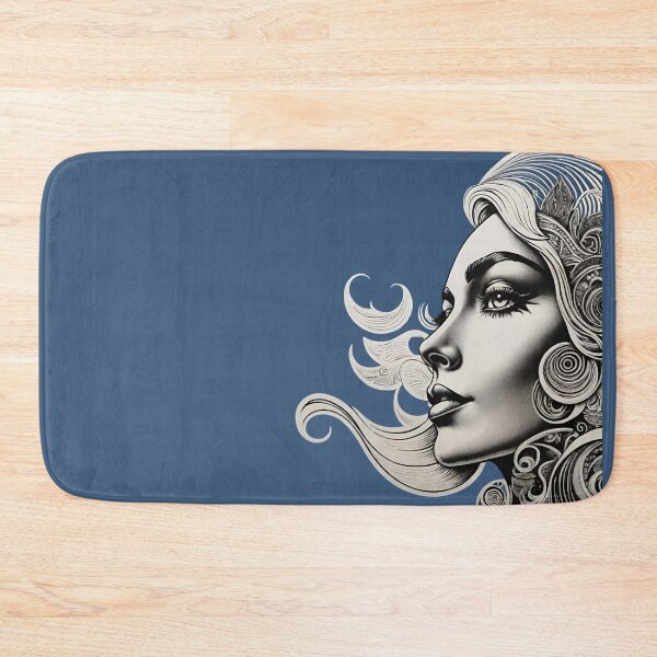Item preview, Woman portrait in blue and black modern and decorative designed and sold by IHImage.