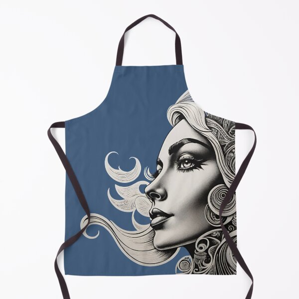 Item preview, Woman portrait in blue and black modern and decorative designed and sold by IHImage.