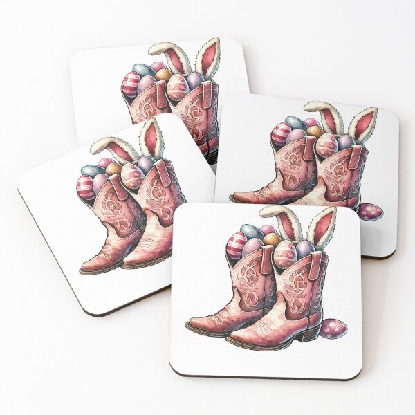 Item preview, Easter Retro Cowboy Boots With Eggs designed and sold by LuminOrb.