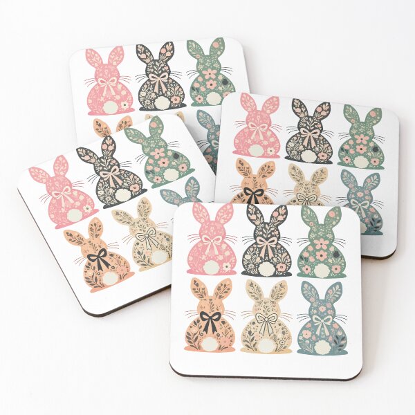 Item preview, Easter Flower Bunny Retro Vintage Style designed and sold by LuminOrb.
