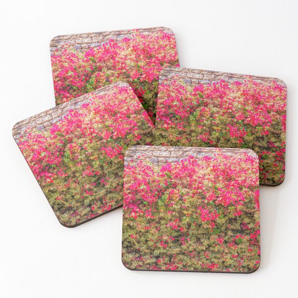 Item preview, Colourful Red Flowers on Brick Wall designed and sold by acceleratorhams.