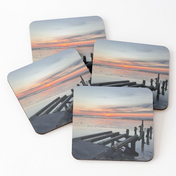 Item preview, Art by Mike Photography Photo of a rocky path on the beach. Pier leading into the sea. designed and sold by allartbymike.