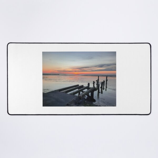 Item preview, Art by Mike Photography Photo of a rocky path on the beach. Pier leading into the sea. designed and sold by allartbymike.