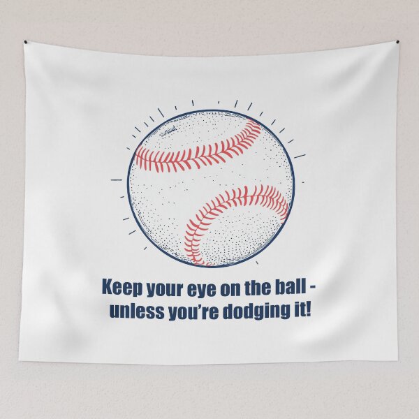 Item preview, Vintage baseball illustration with red stitches and textured design, perfect for sports fans and athletic-themed Redbubble products designed and sold by ArtPetrenko90.