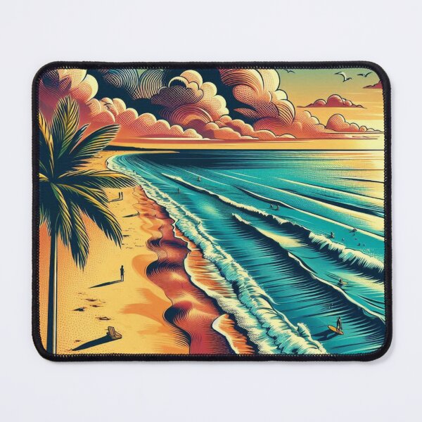 Item preview, Tropical Beach Escape: AI Comic Design with Coconut Trees – Perfect for Vacation Clothing & Travel Accessories designed and sold by knalpot-design.