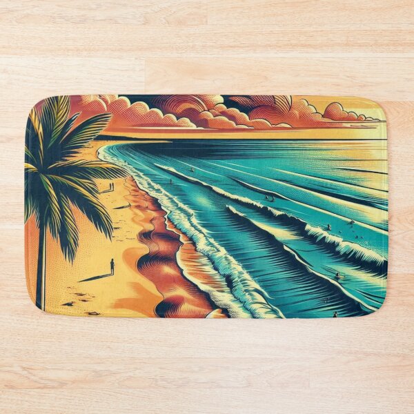 Item preview, Tropical Beach Escape: AI Comic Design with Coconut Trees – Perfect for Vacation Clothing & Travel Accessories designed and sold by knalpot-design.