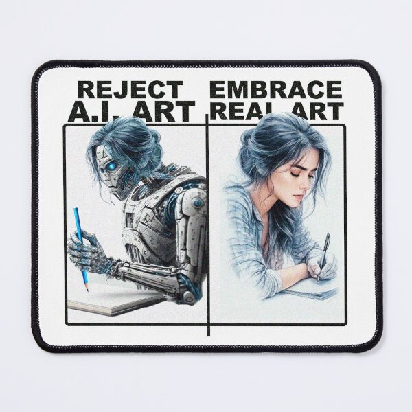 Item preview, REJECT AI Art - EMBRACE Real Art designed and sold by Mangumba.