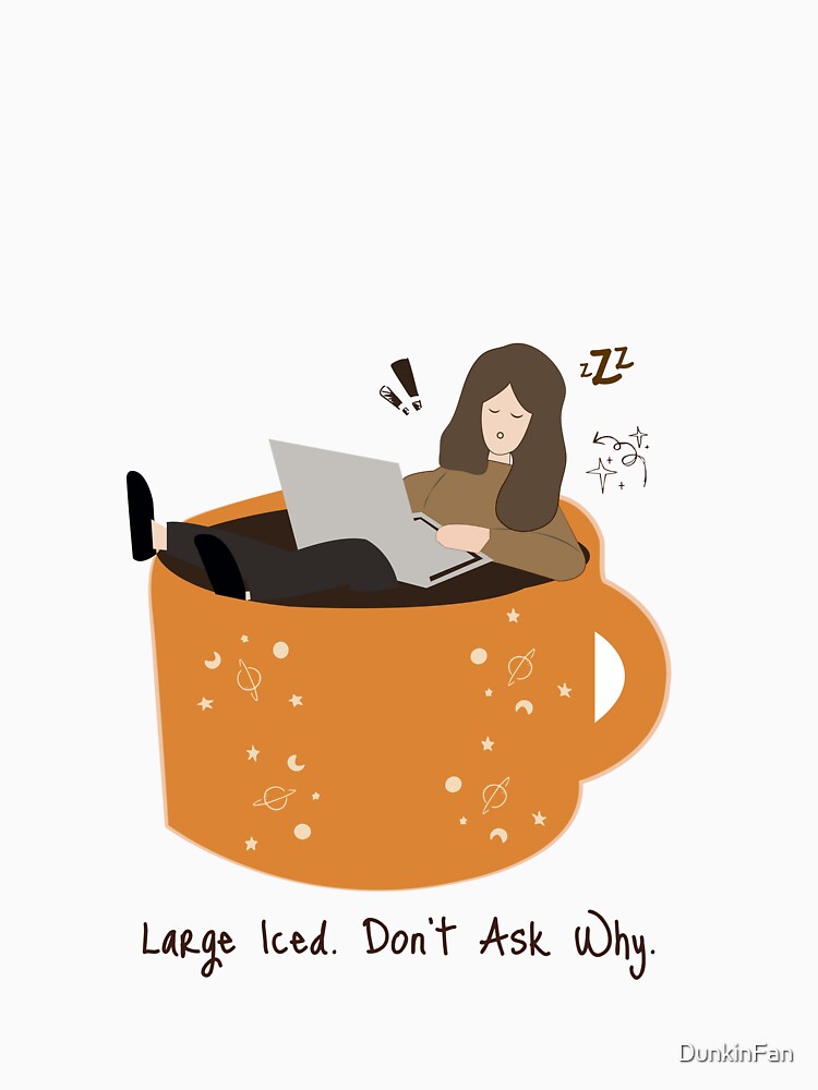 Thumbnail 7 of 7, Classic T-Shirt, Lazy Coffee Bear – Funny Relaxing Iced Coffee Lover Design for Cold Brew Addicts designed and sold by DunkinFan.
