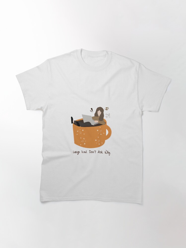 Thumbnail 3 of 7, Classic T-Shirt, Lazy Coffee Bear – Funny Relaxing Iced Coffee Lover Design for Cold Brew Addicts designed and sold by DunkinFan.