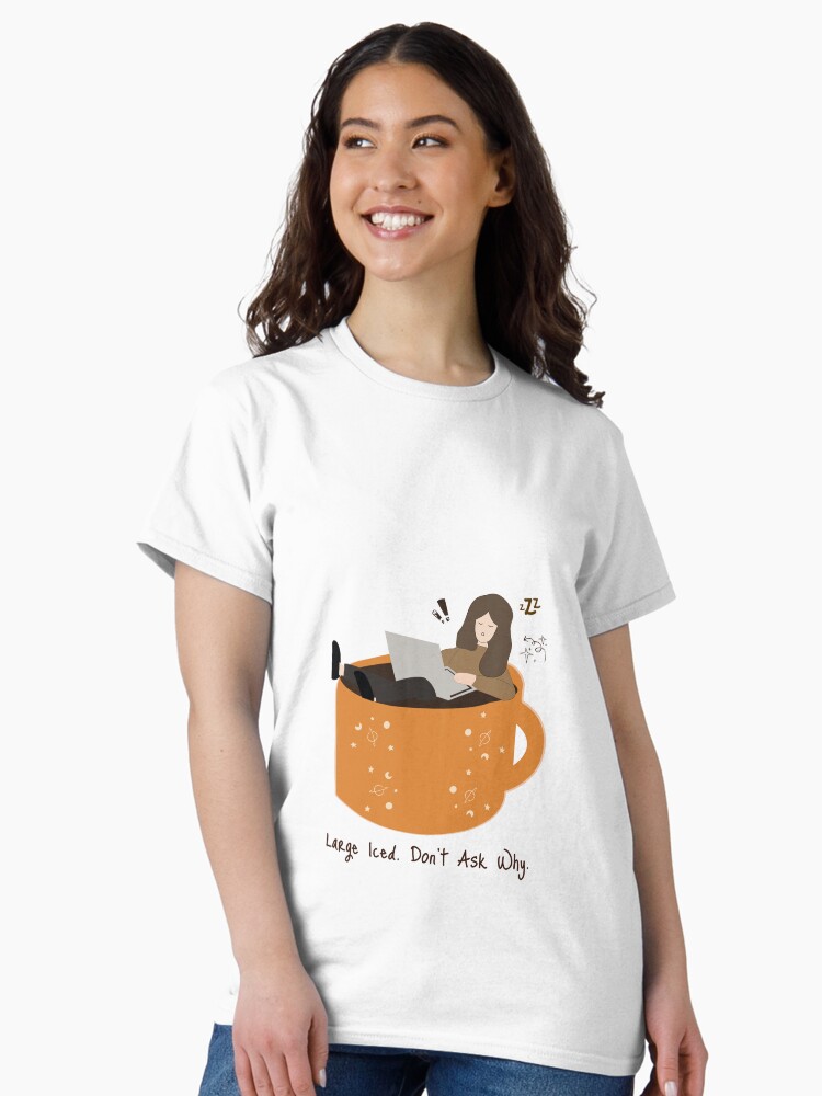Thumbnail 2 of 7, Classic T-Shirt, Lazy Coffee Bear – Funny Relaxing Iced Coffee Lover Design for Cold Brew Addicts designed and sold by DunkinFan.