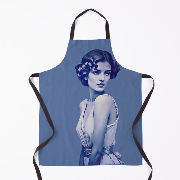 Item preview, Woman portrait in blue retro, vintage dreamy and romantic designed and sold by IHImage.
