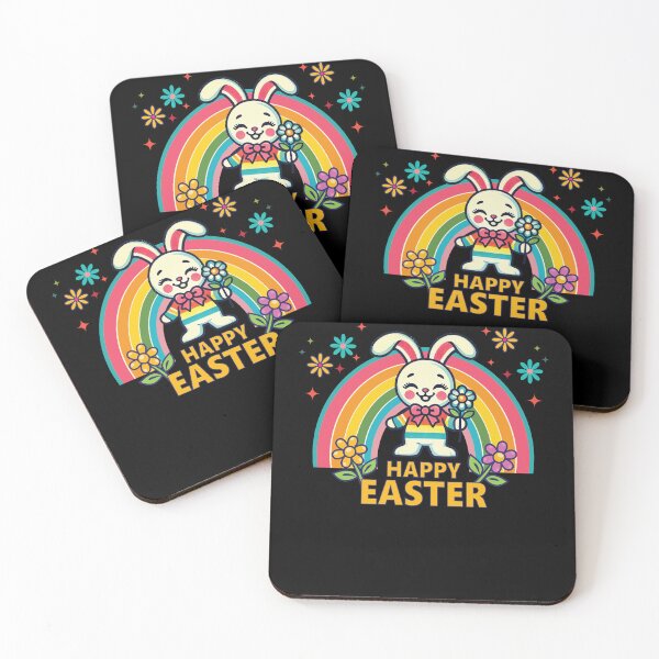 Item preview, Retro Easter Bunny Rainbow Aesthetics Easter designed and sold by LuminOrb.