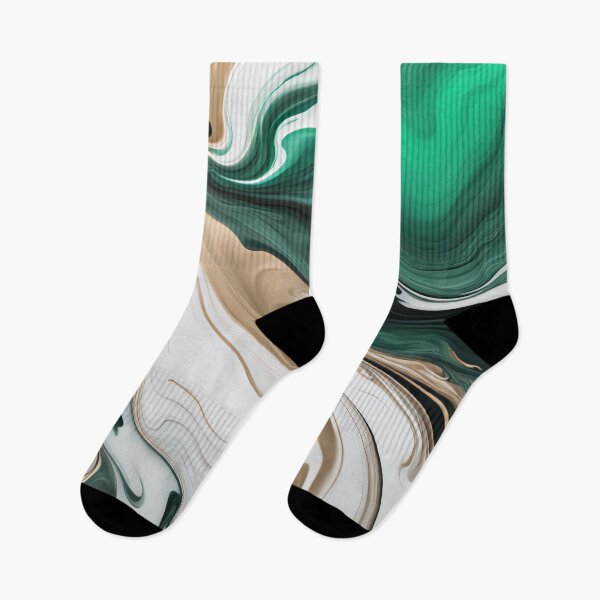 Item preview, Ethereal Fusion - negro, esmeralda, blanco, beige - flujo de color designed and sold by SolaoLab.