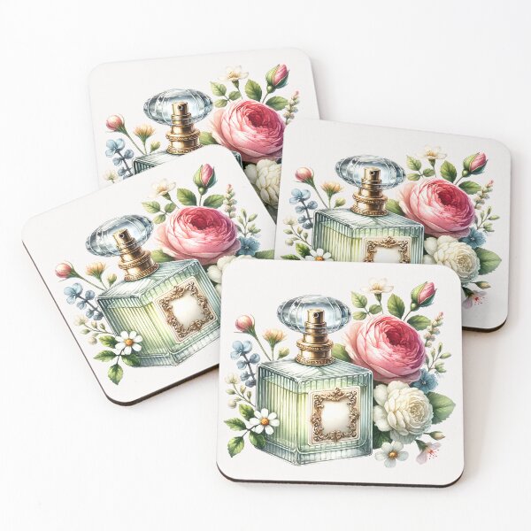 Item preview, Botella de perfume vintage con flores designed and sold by MarkTees.
