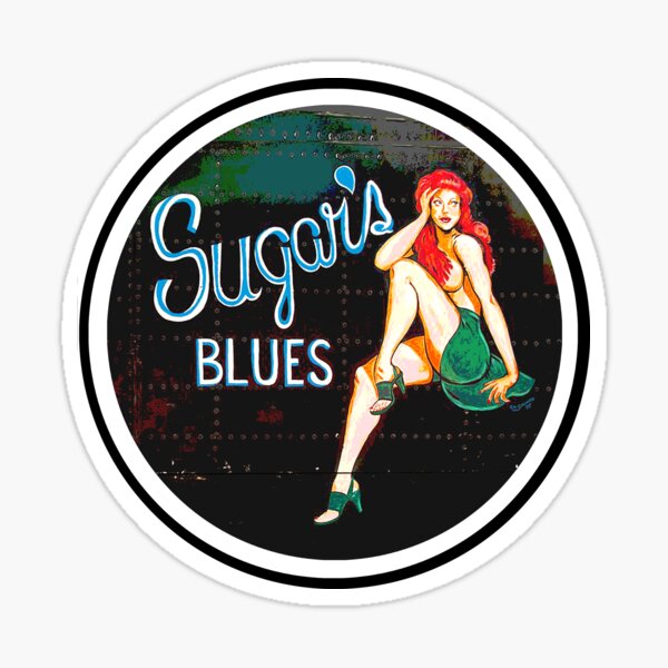 Item preview, WW2 Sugars Blues Noseart Bomber Girl designed and sold by QuirkyDesign101.