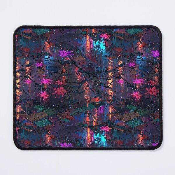 Item preview, A rain-soaked street glowing with neon reflections designed and sold by CoolPixels.