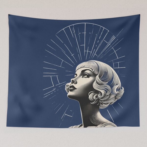 Item preview, Romantic portrait of a woman in a modern, reduced style of the 1920s designed and sold by IHImage.