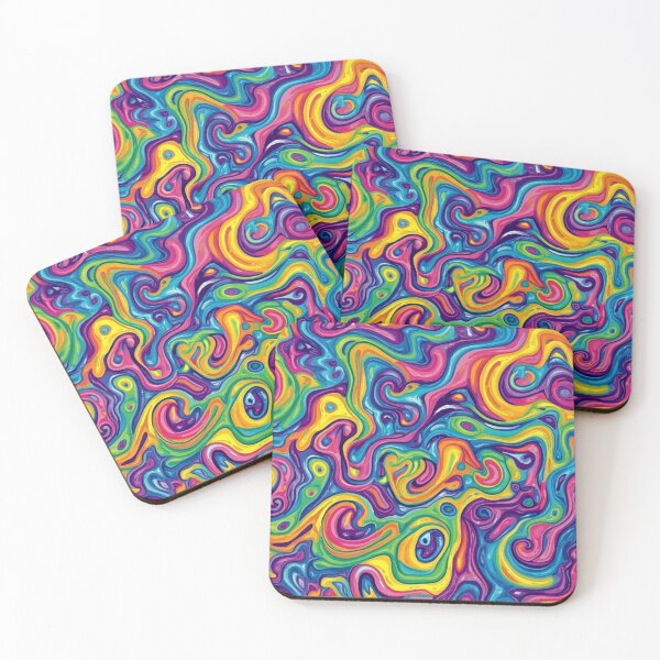 Item preview, Psychedelic Colorful Pattern designed and sold by NicolasGlowArt.