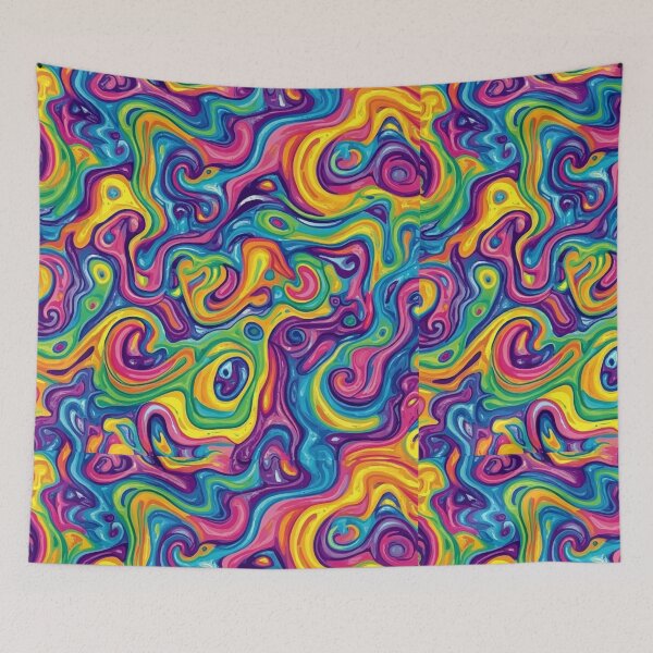 Item preview, Psychedelic Colorful Pattern designed and sold by NicolasGlowArt.