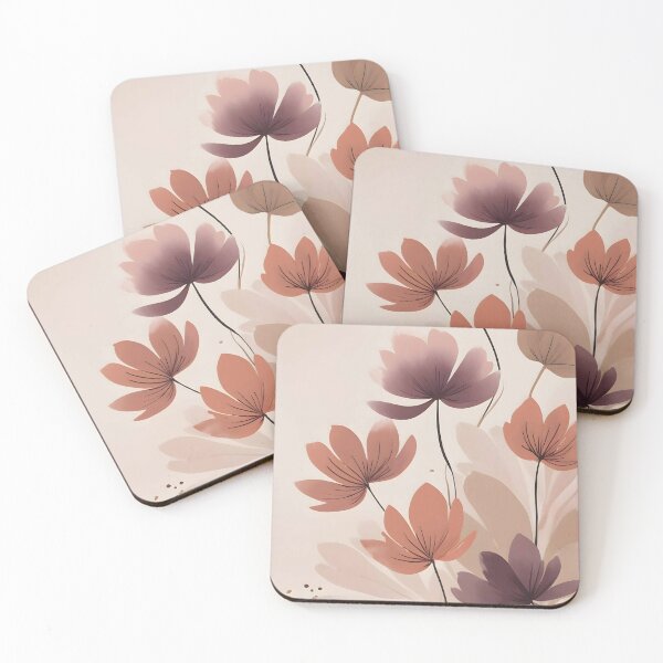 Item preview, Petals on Point, Dreamy Flowers in Dusty Pinks and Purples, Simple Flower Painting for a Calm Room, Neutral Minimalist Flower designed and sold by Kintsugi99.