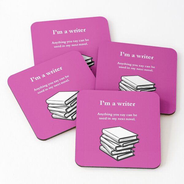 Item preview, I'm a writer (pink and white) designed and sold by carmencuarzo.