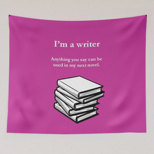 Item preview, I'm a writer (pink and white) designed and sold by carmencuarzo.