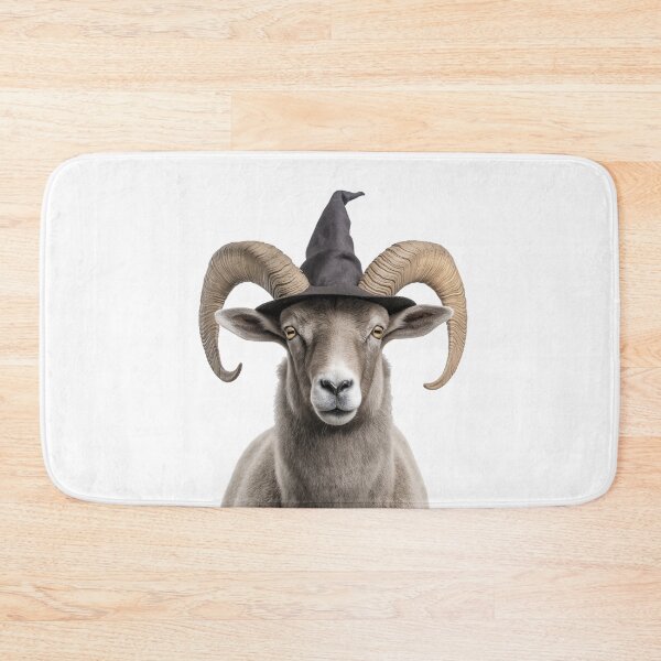 Item preview, Bighorn Sheep Wearing Halloween Witch Hat designed and sold by LazyOwlStore.