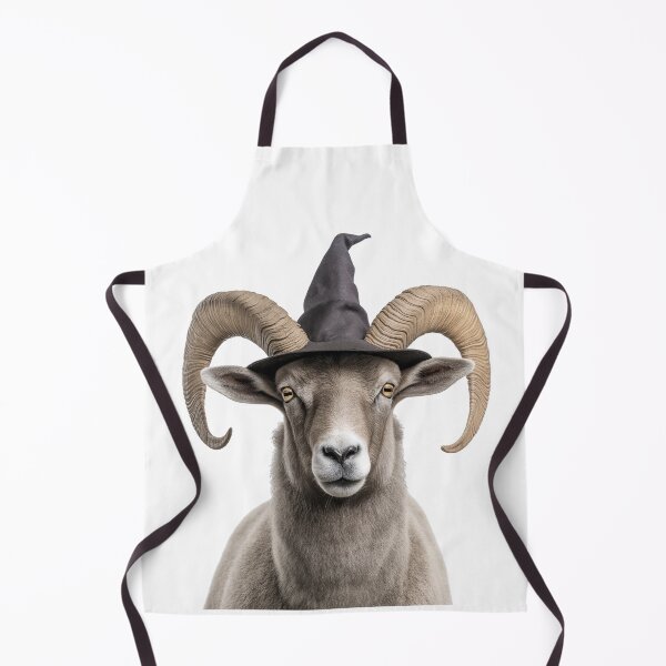 Item preview, Bighorn Sheep Wearing Halloween Witch Hat designed and sold by LazyOwlStore.