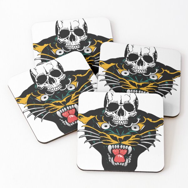 Item preview, panther skull black old school designed and sold by Achille3777.